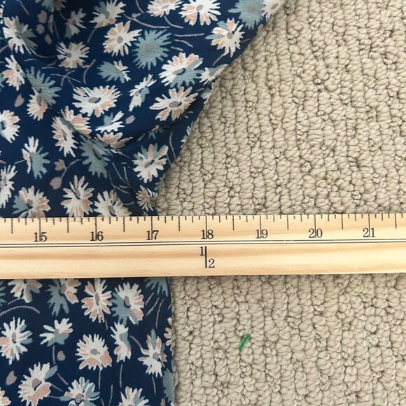 Madewell Shirt Tie-Sleeve Button-Down Top in French Floral S VNeck Boho Peasant - Picture 6 of 8